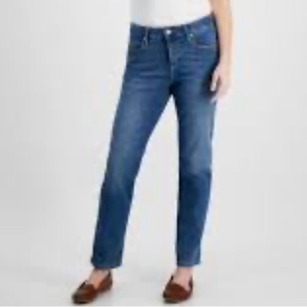 Style & Co Mid Rise Medium Wash Skinny Straight Leg Jeans 2 Petite